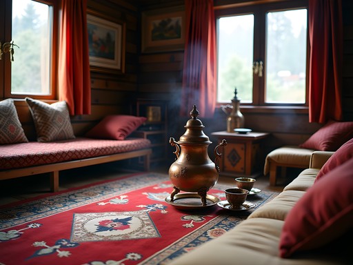 Traditional Kashmiri tea ceremony with local family