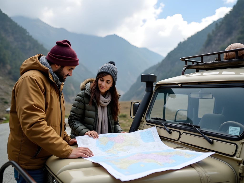 Planning transportation routes in Kashmir with local guide