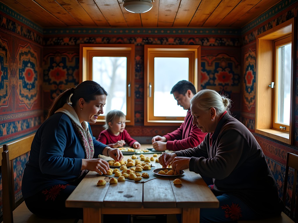 Sharing a traditional meal with a Buryat family on Olkhon Island