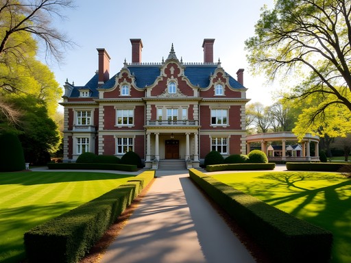 Historic Georgian Court University campus with Gilded Age architecture surrounded by manicured gardens in Lakewood