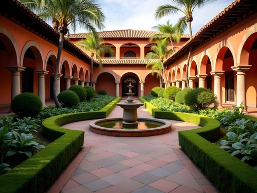 Woman exploring the lush gardens surrounding the Larco Museum in Lima
