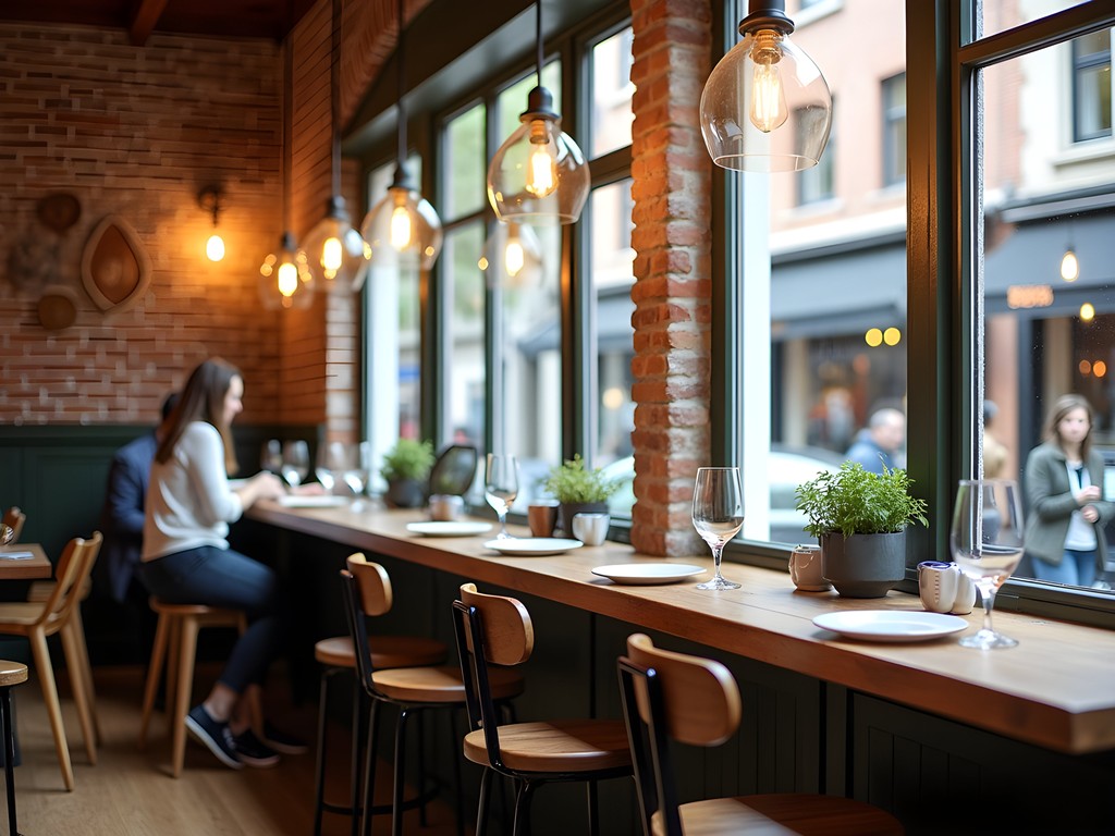 Cozy café in Maastricht with counter seating perfect for solo diners
