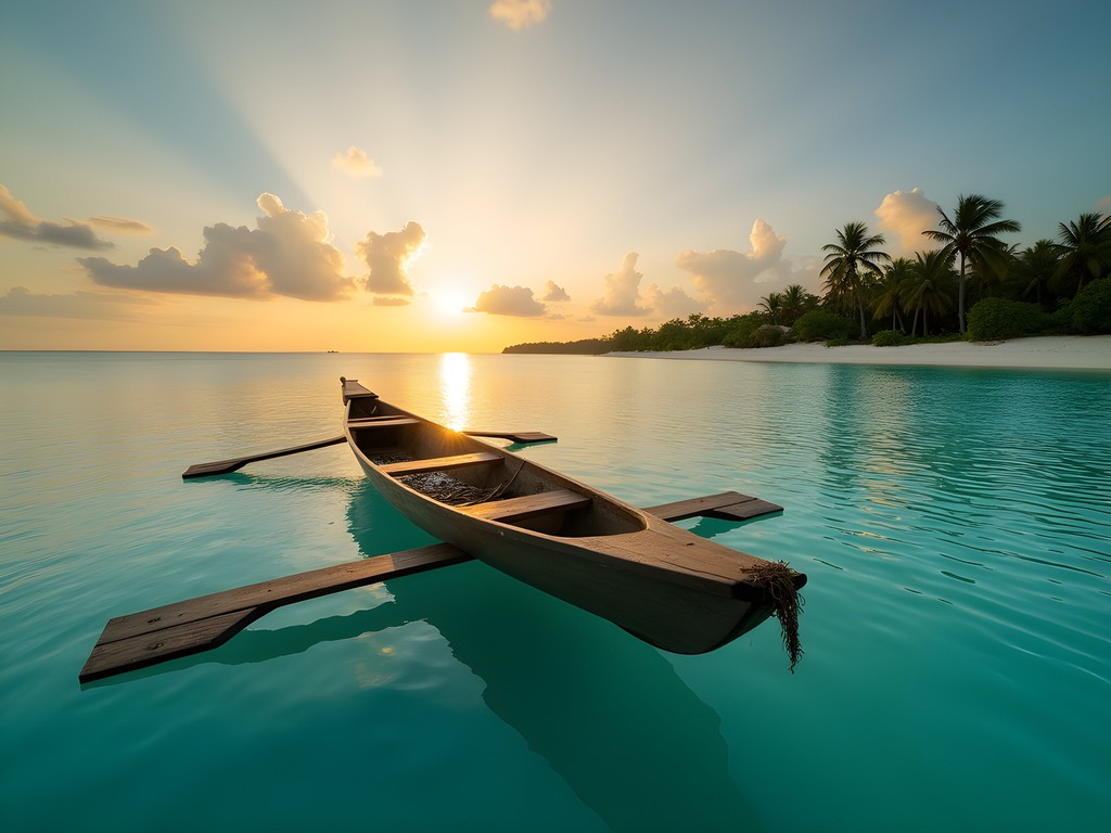 Traditional outrigger canoe fishing experience in Majuro lagoon