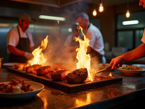 Traditional Argentine open-flame cooking at Siete Fuegos restaurant in Valle de Uco