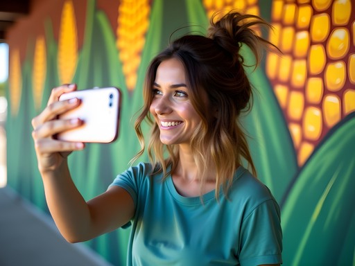 Solo female traveler exploring the Corn Palace in Mitchell, South Dakota