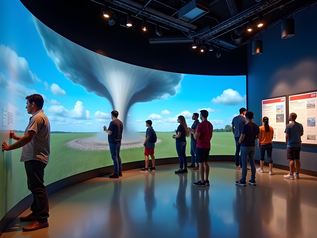 Interactive tornado exhibit at the National Weather Center near Moore, Oklahoma
