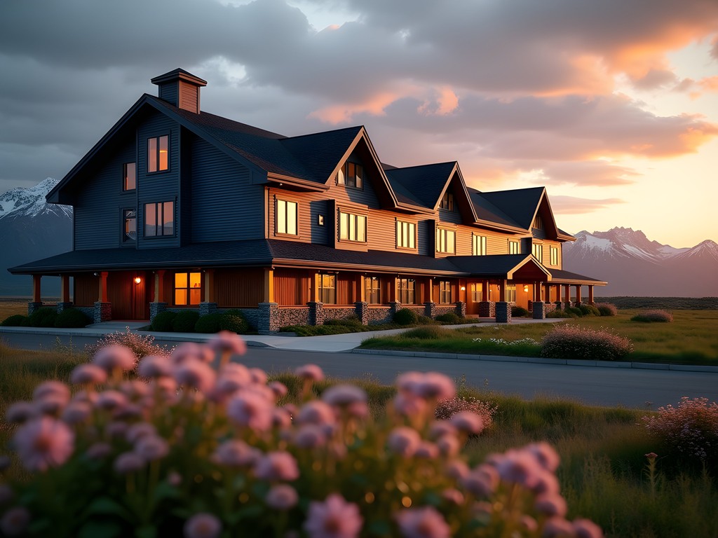 Aurora Inn hotel in Nome, Alaska under the midnight sun