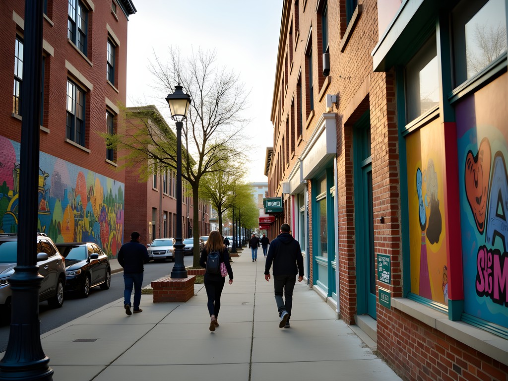 Colorful street art and murals in Argenta Arts District, North Little Rock