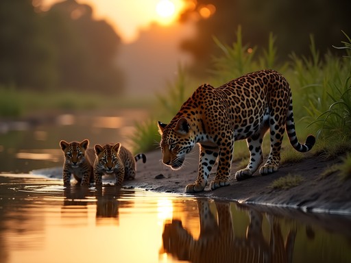 Solo traveler observing jaguar in Pantanal wetlands