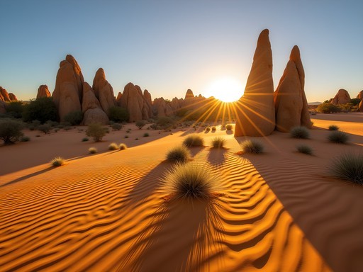 Solo traveler exploring Pinnacles Desert limestone formations at sunset