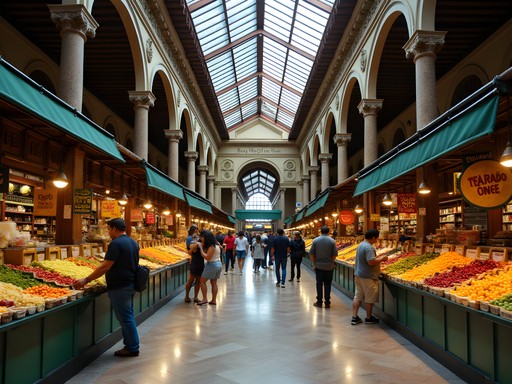 Interior of the historic Mercado Público Central in Porto Alegre