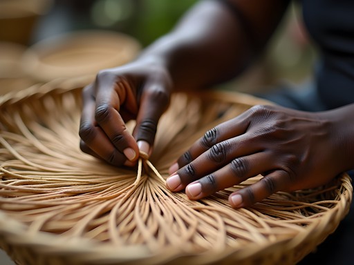 Traditional basket weaving techniques of Kalinago artisans in Dominica