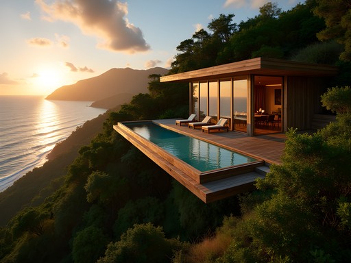 Eco-friendly villa accommodation in Portsmouth, Dominica with ocean view