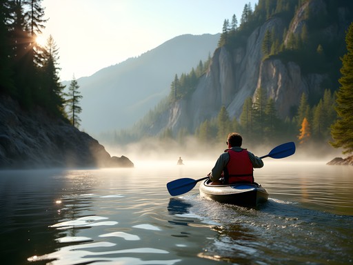 Solo kayaking adventure on the Spokane River in Post Falls, Idaho