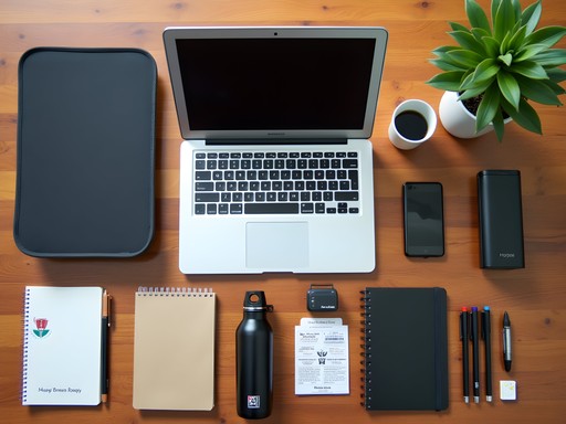 Essential digital nomad gear layout for working in Rincon, Bonaire