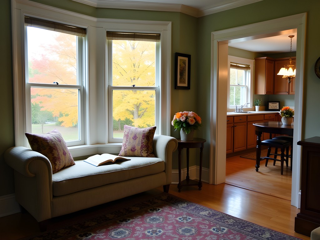 Cozy Victorian apartment rental in Sanford with autumn decorations