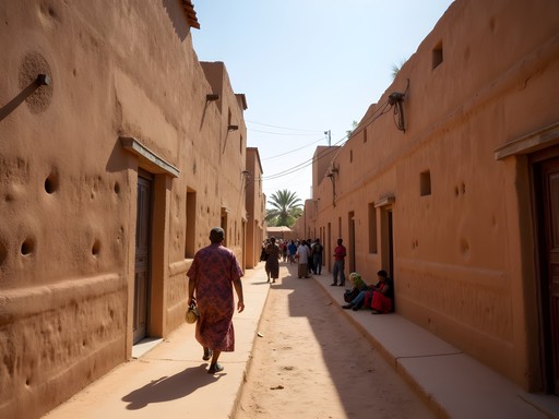 Navigating Timbuktu's narrow streets with a local guide