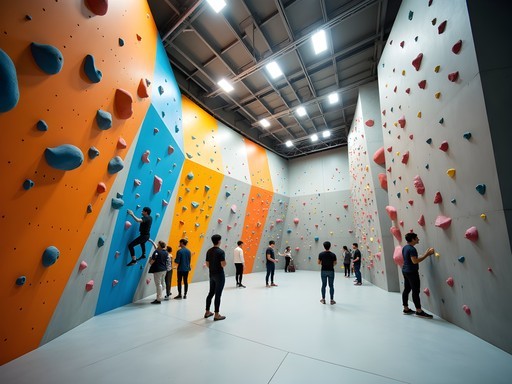 Urban climbing gym in Tokyo with technical bouldering problems