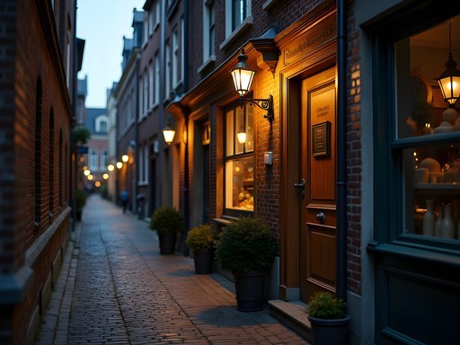 Discreet unmarked entrance to Utrecht speakeasy with subtle vintage signage