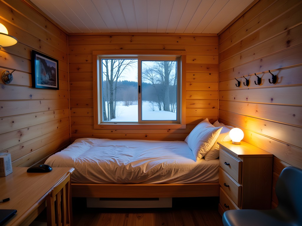 Cozy budget accommodation in Yellowknife with aurora view