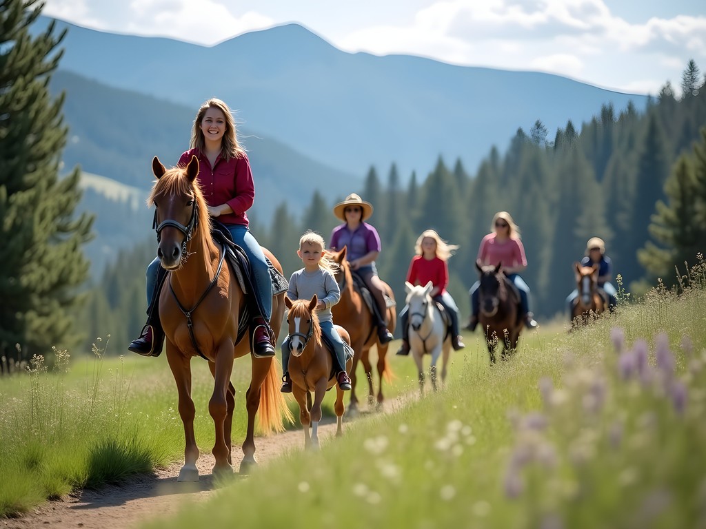 Family horseback riding experience near Red Lodge, Montana