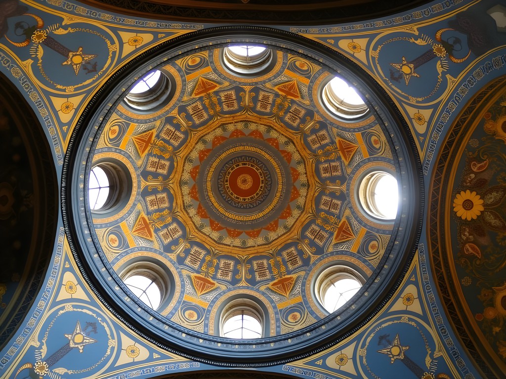 Byzantine mosaics in Ravenna showing intricate sacred geometry patterns