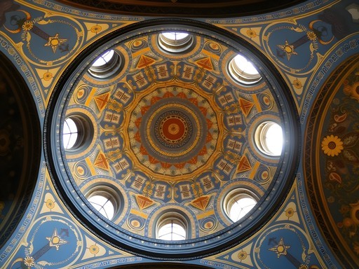 Byzantine mosaics in Ravenna showing intricate sacred geometry patterns