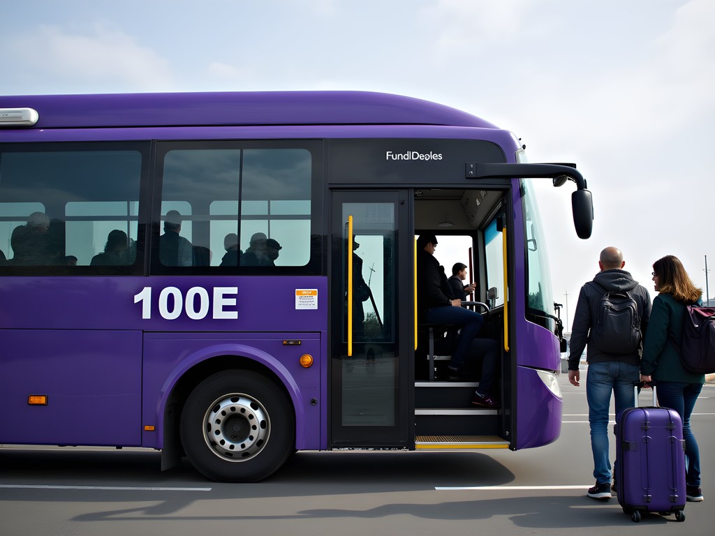 100E airport shuttle bus to Budapest city center