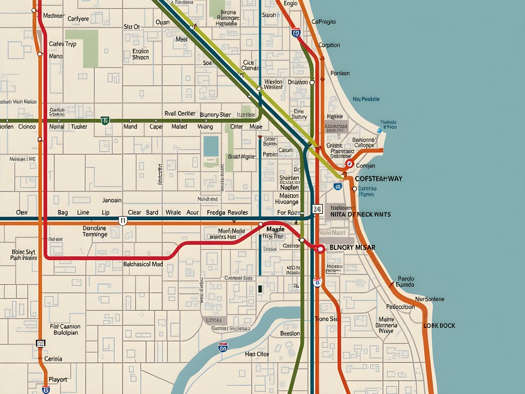 Map showing Cicero's strategic location in relation to downtown Chicago with transit lines highlighted