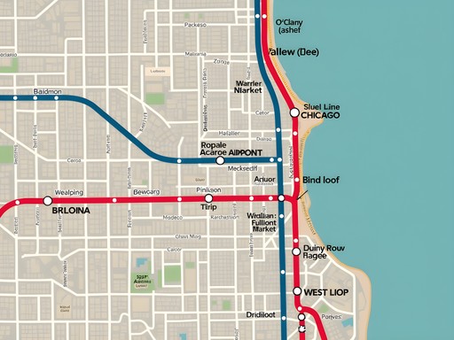 Transit map showing routes from Cicero to Chicago's key business districts