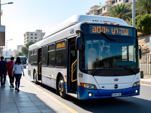 Egged Bus 486 at Jerusalem Central Bus Station with Dead Sea destination sign