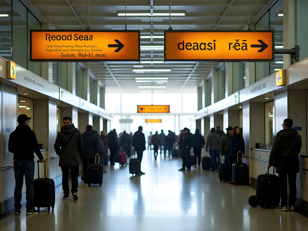 Jerusalem Central Bus Station with clear signage to Dead Sea buses