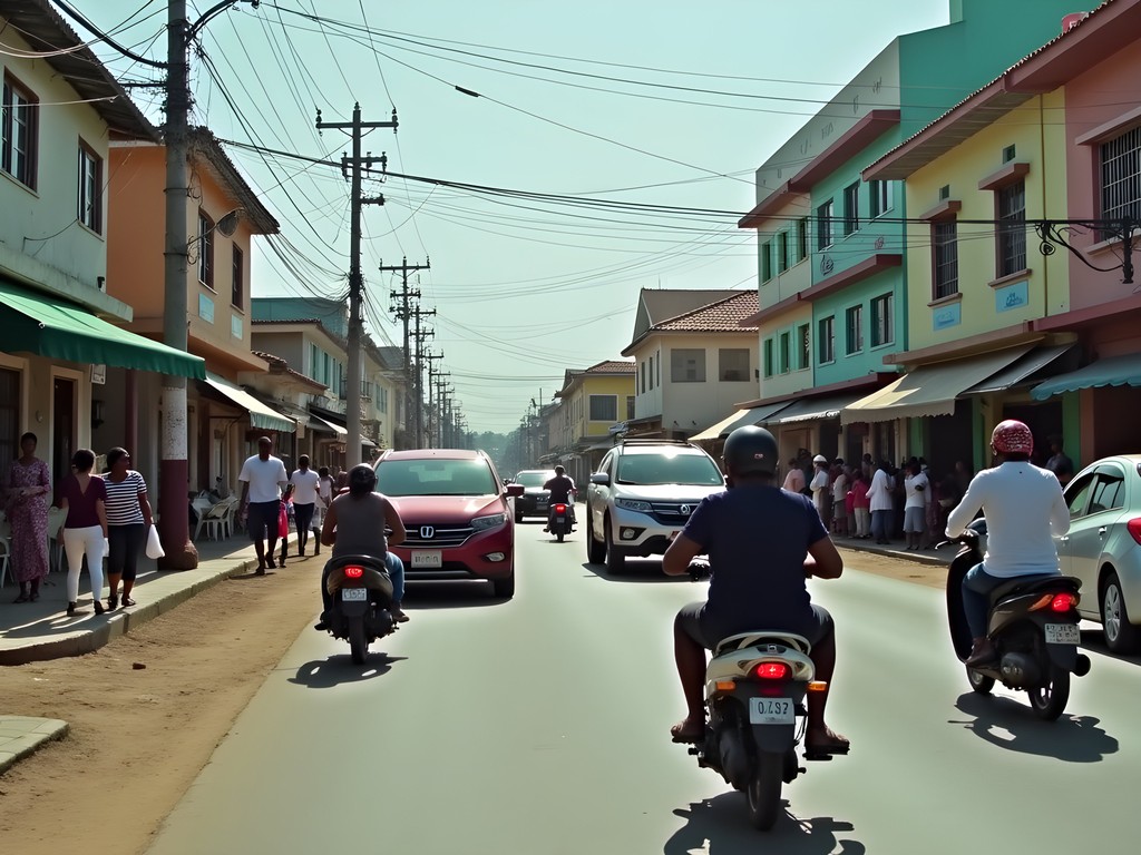 Business traveler safely navigating transportation options in Gonaïves
