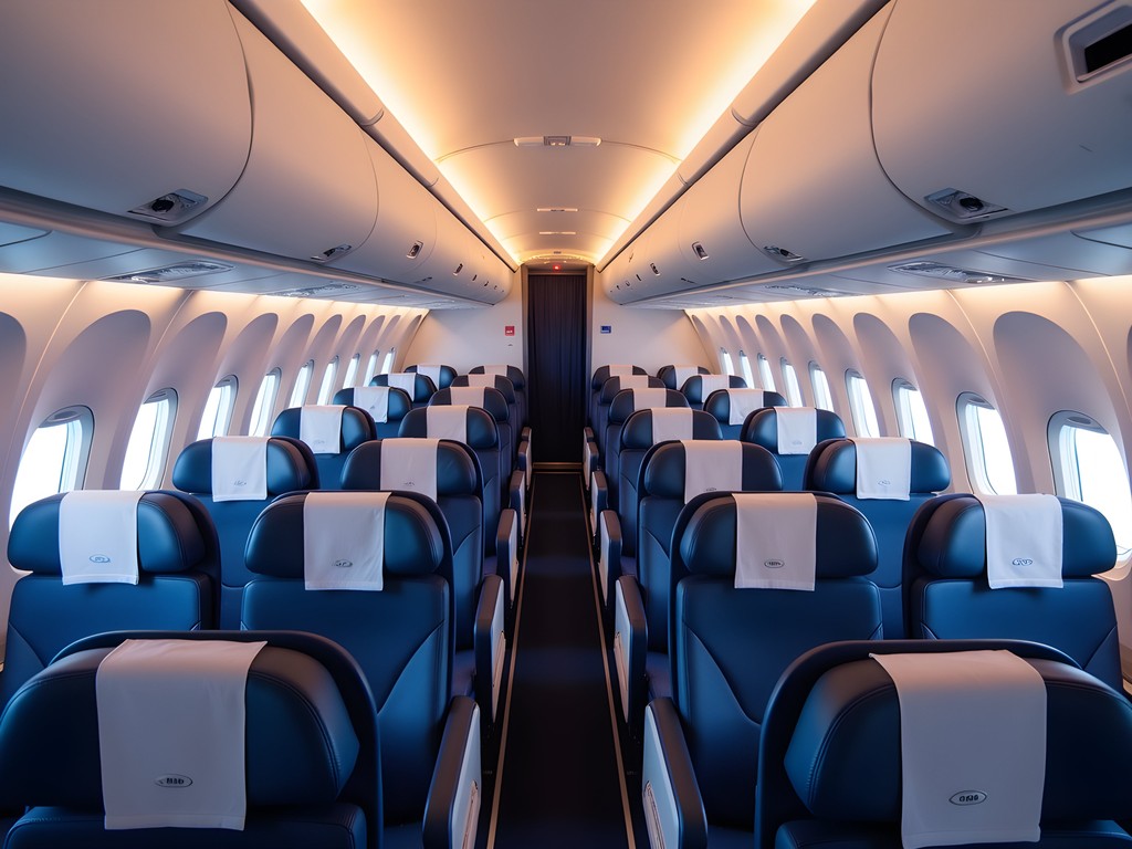 Iberia Airlines business class cabin on A350 aircraft
