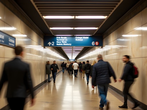 Interior corridor connecting Grand Central Terminal to subway platforms