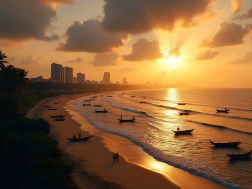 Photographer capturing sunrise at Marine Drive in Mumbai