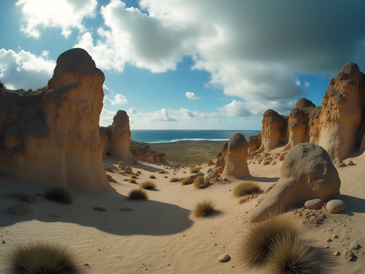 Otherworldly limestone pinnacles in Nauru's interior Topside region