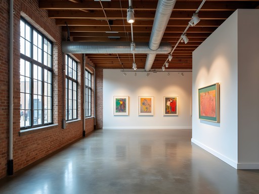Art gallery in converted mill building in Pawtucket's Arts District