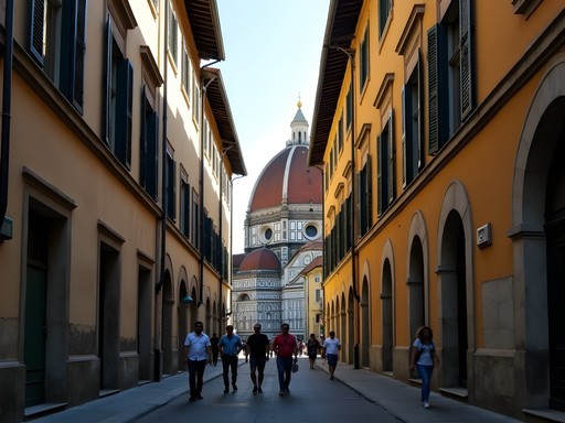 Florence Cathedral dome viewed from Santa Maria Novella train station area
