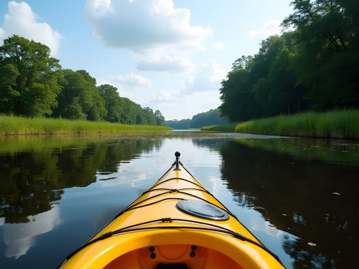 Kayaking on the Nanticoke River near Vienna with marshland views