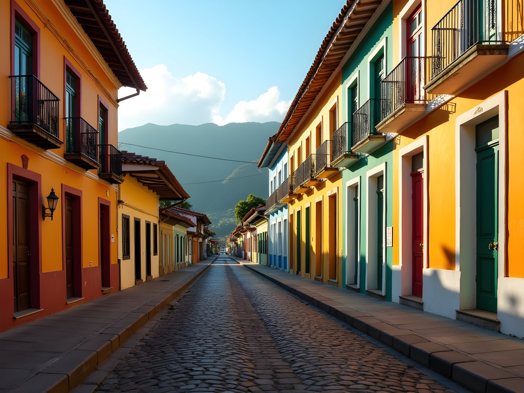 Colonial architecture and cobblestone streets in the historic center of Paraty