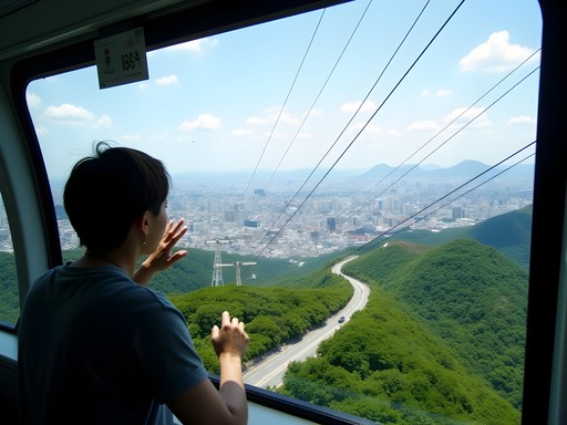 View from Namsan cable car in Seoul