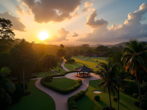 Sunset at Anduki Jubilee Recreation Park near Seria, Brunei