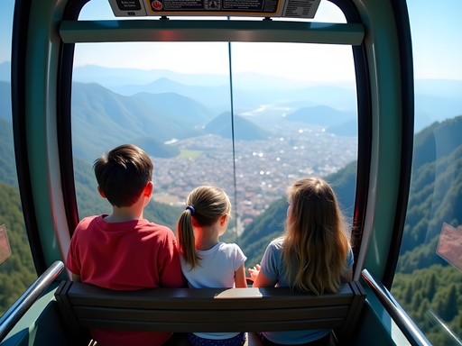 Panoramic view from Simeonovo Gondola showing Sofia city below and Vitosha Mountain trails