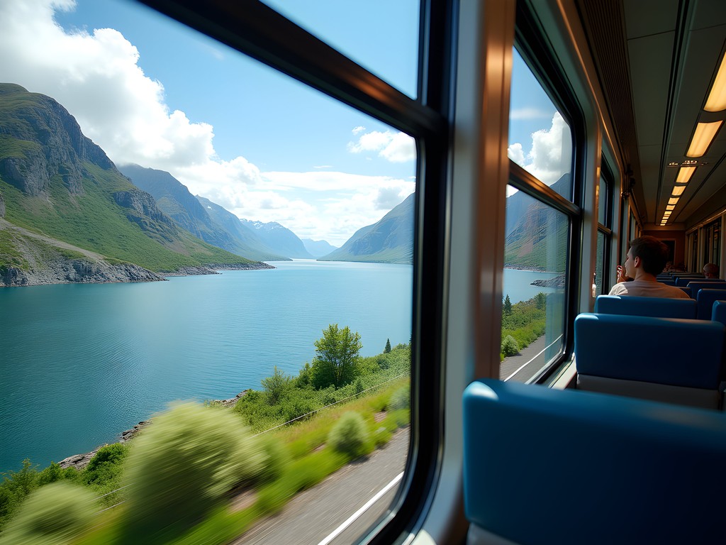 Train journey along Norway's southwestern coastline on the Jæren Line