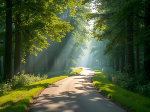 Dedicated cycling path between Trakai and Vilnius through forest