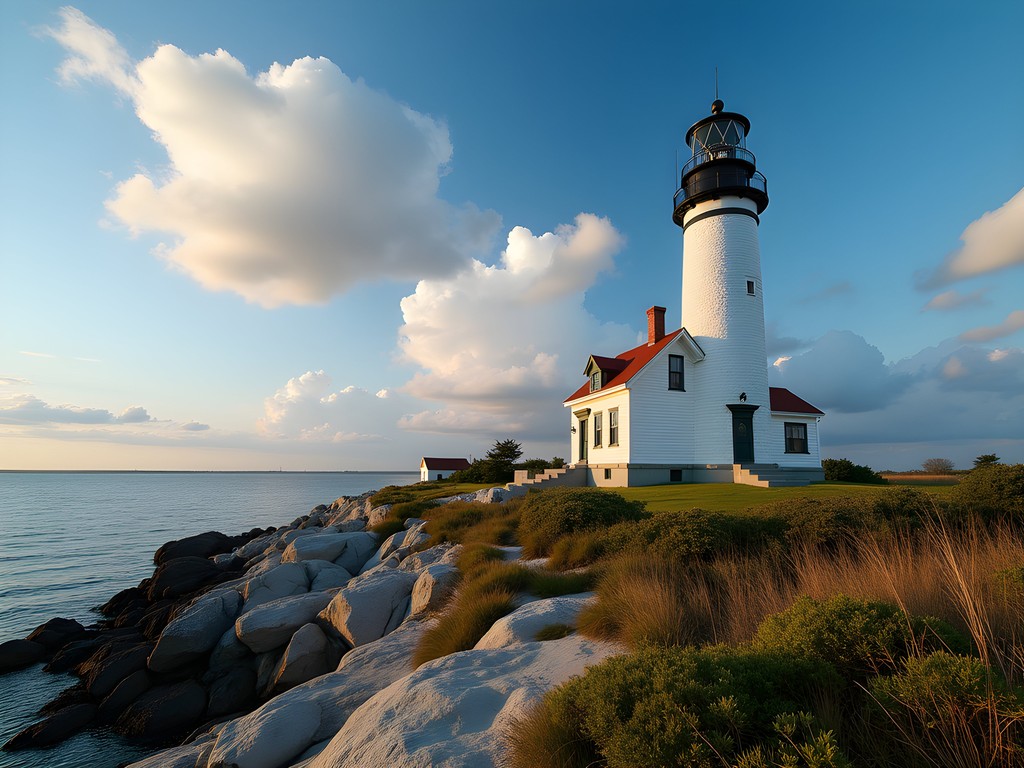Historic Prudence Island Lighthouse with Narragansett Bay views