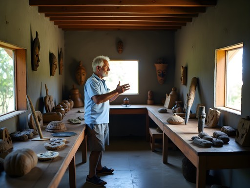 Traditional cultural artifacts displayed at the Kwaio Cultural Museum in Auki