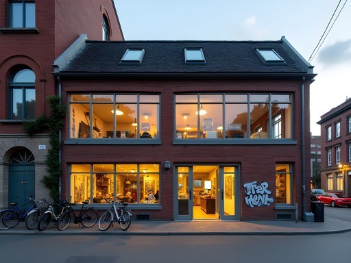 Uferhallen in Wedding showing converted industrial space now used as art studios
