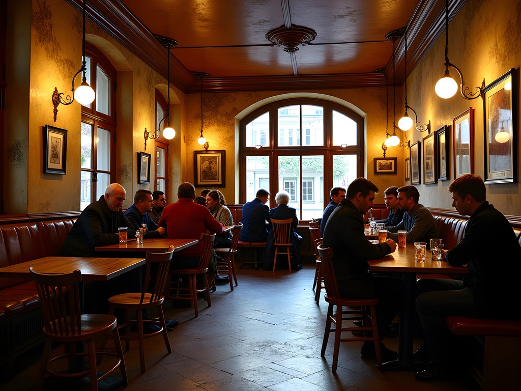 Authentic local café in Saint-Gilles neighborhood, Brussels
